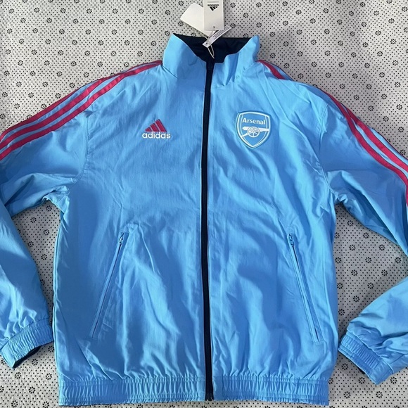 Adidas Arsenal FC Soccer 2022/23 Anthem Reversible Jacket  Men’s Large NWT - Picture 16 of 16